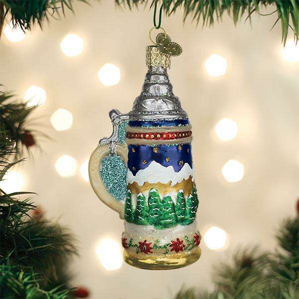 Old World Christmas German Stein Blown Glass Ornament