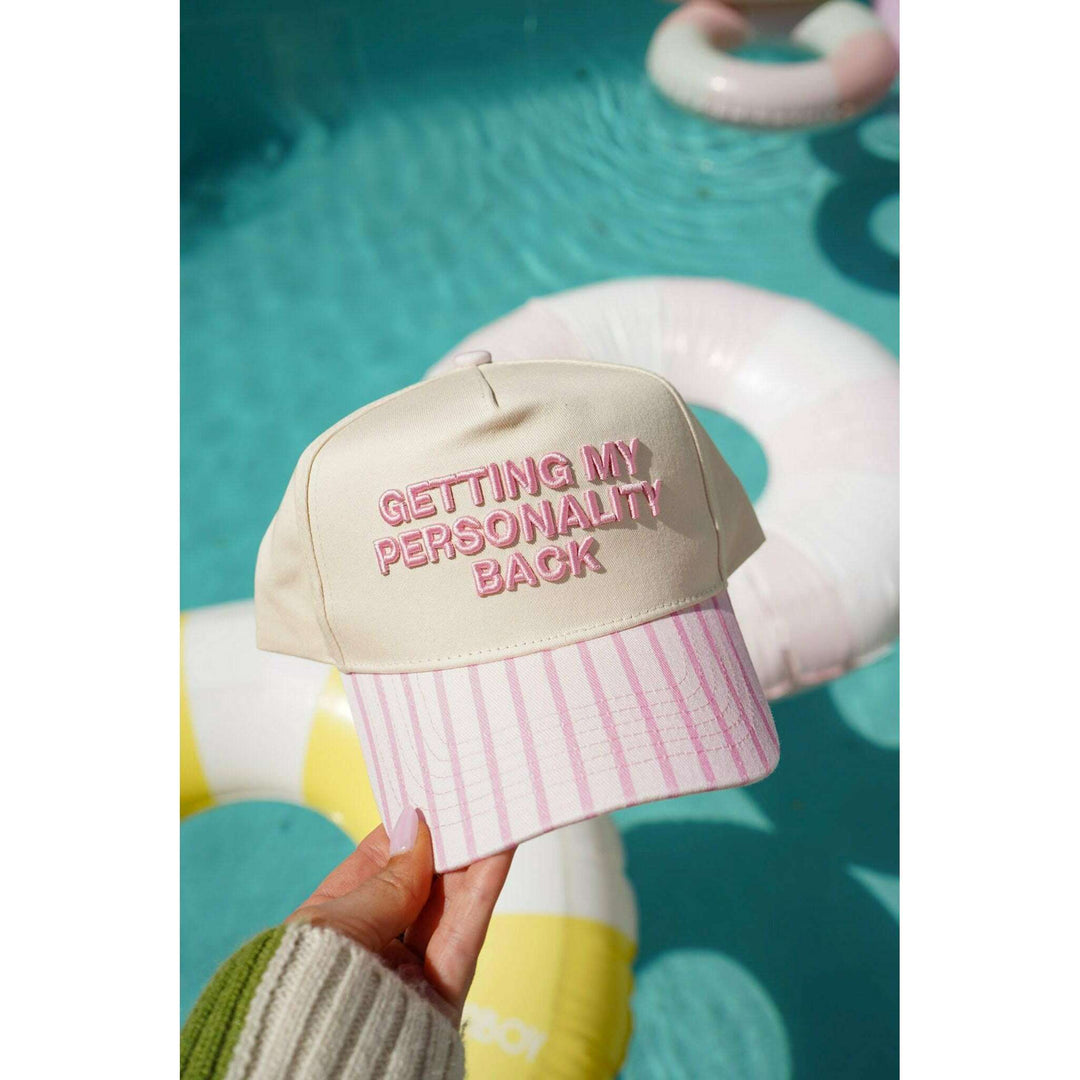 Getting my Personality Back - Pink Stripe Trucker Hat