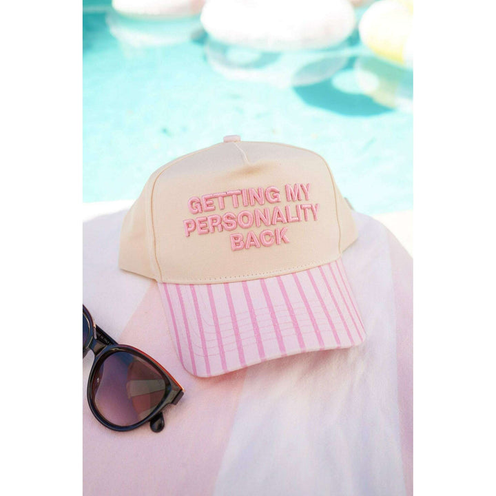 Getting my Personality Back - Pink Stripe Trucker Hat