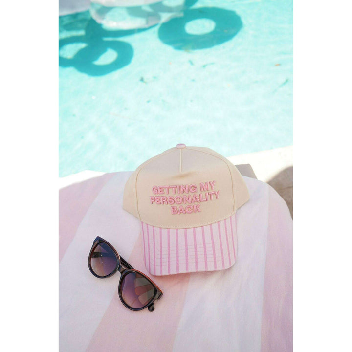 Getting my Personality Back - Pink Stripe Trucker Hat