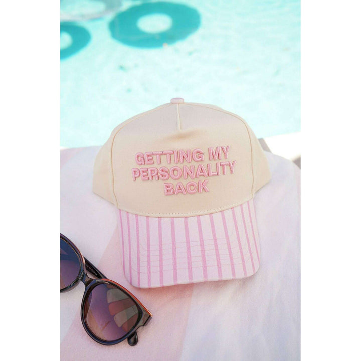 Getting my Personality Back - Pink Stripe Trucker Hat