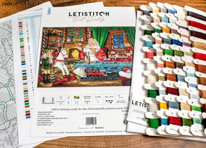 Getting ready for the Christmas L8074 Counted Cross Stitch Kit