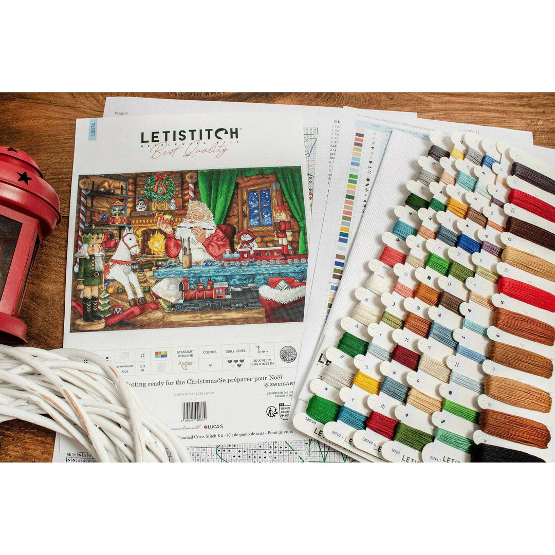 Getting ready for the Christmas L8074 Counted Cross Stitch Kit