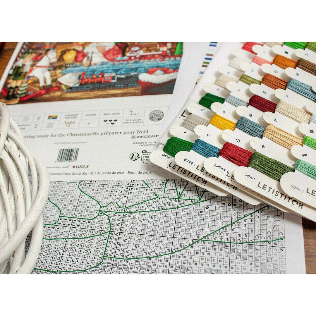 Getting ready for the Christmas L8074 Counted Cross Stitch Kit