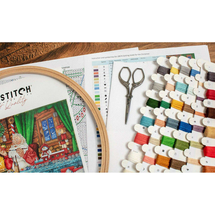 Getting ready for the Christmas L8074 Counted Cross Stitch Kit