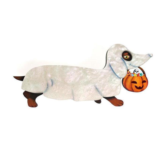 Ghost Dachshund Brooch by Laliblue image