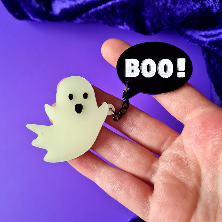 Ghost Duo Brooch by Cherryloco Jewellery 3