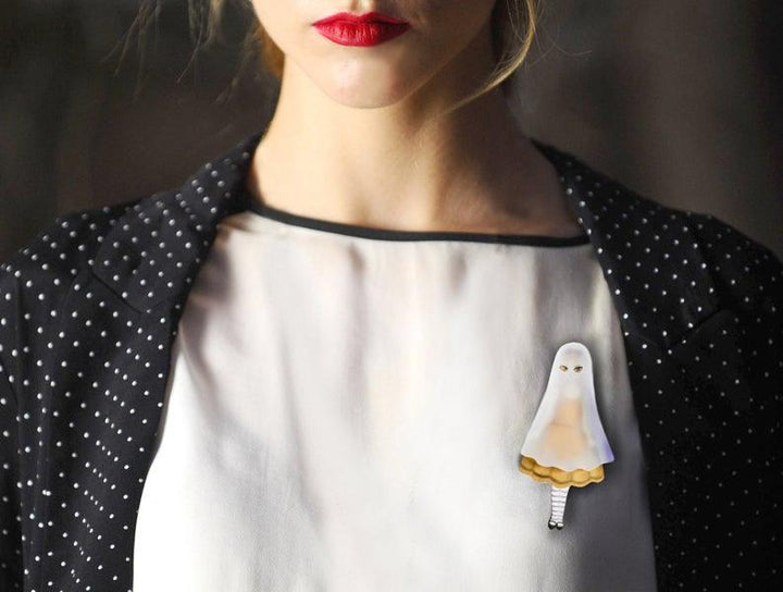 Ghost Girl Brooch by LaliBlue - Quirks!