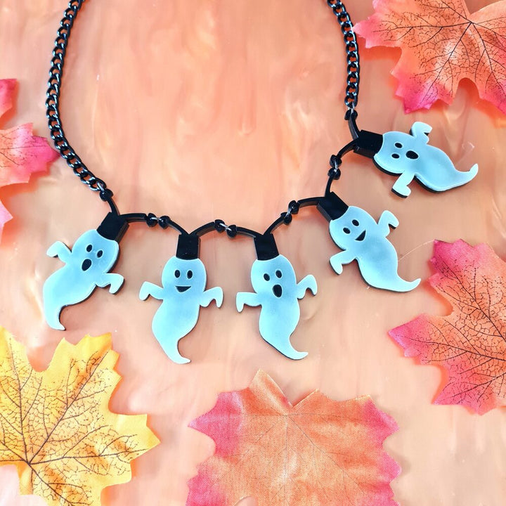 Ghost Lights Glow in The Dark Charm Necklace by Cherryloco Jewellery 