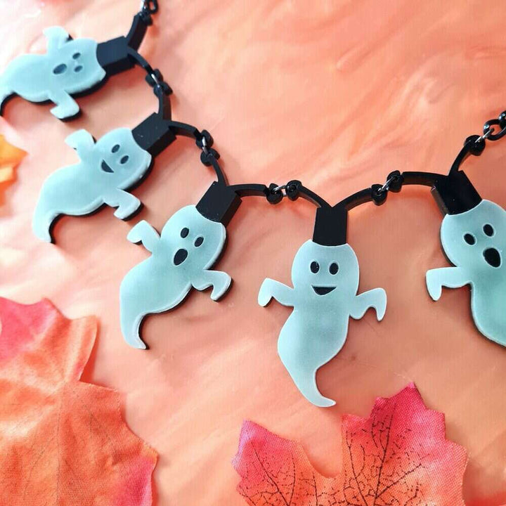 Ghost Lights Glow in The Dark Charm Necklace by Cherryloco Jewellery 1