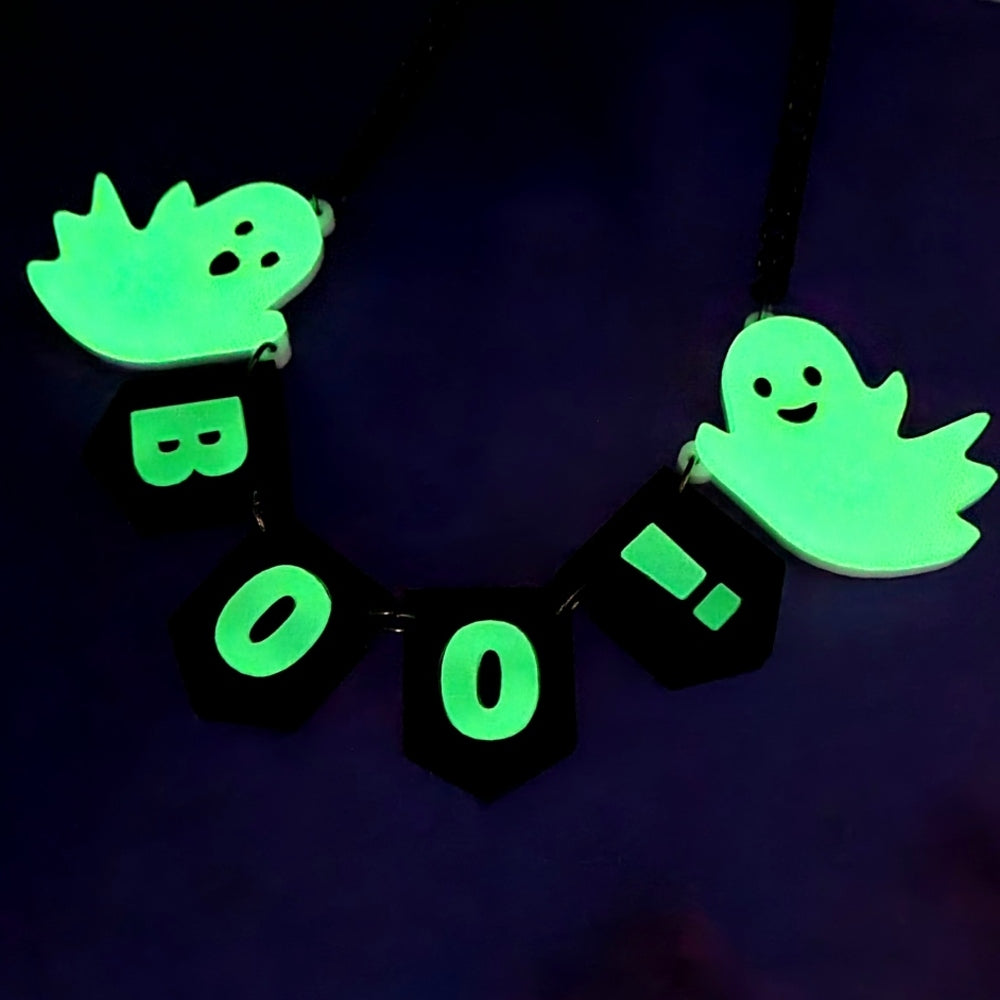 Ghost Party Banner Necklace by Cherryloco Jewellery 1