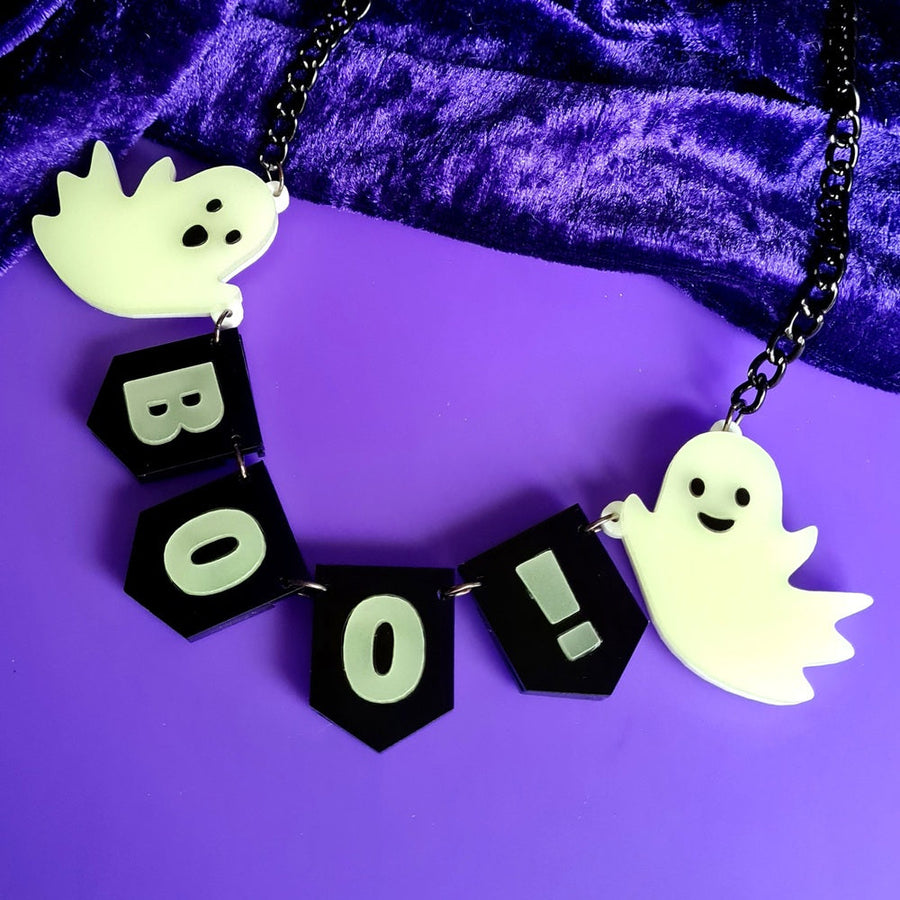 Ghost Party Banner Necklace by Cherryloco Jewellery 