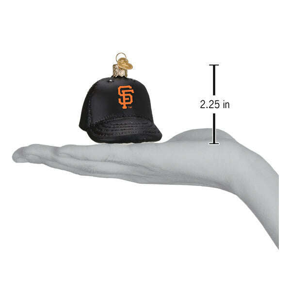Old World Christmas Giants Baseball Cap Blown Glass Ornament