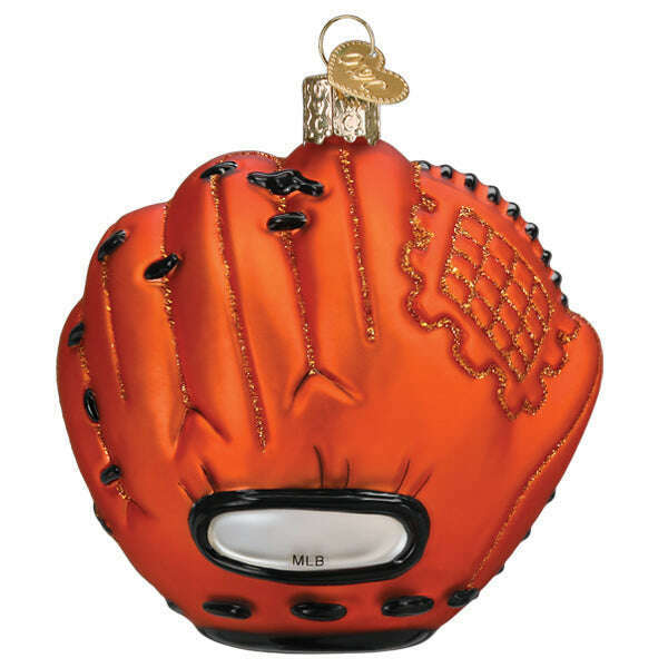 Old World Christmas Giants Baseball Mitt Blown Glass Ornament