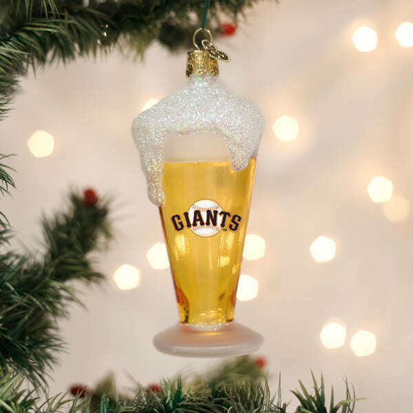 Old World Christmas Giants Glass of Beer Blown Glass Ornament