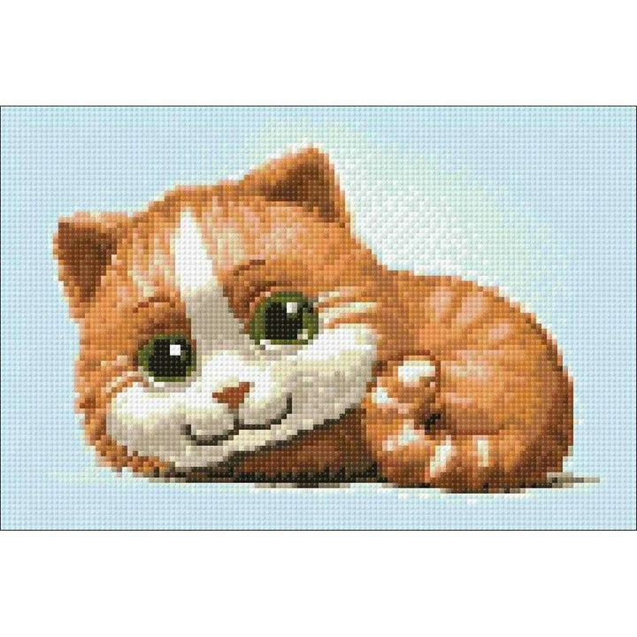 Ginger Cat WD194 11.8 x 7.9 inches Wizardi Diamond Painting Kit