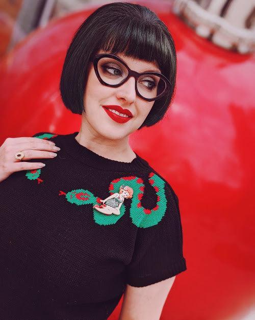 Ginger Snap Holiday Brooch by Lipstick & Chrome - Quirks!