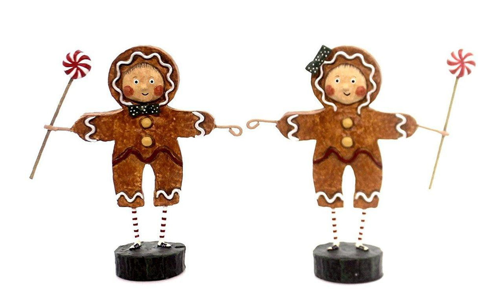 Gingerbread Boy & Girl Set of 2 Figurines by Lori Mitchell - Quirks!