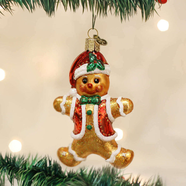 Old World Christmas Gingerbread Boy Blown Glass Ornament