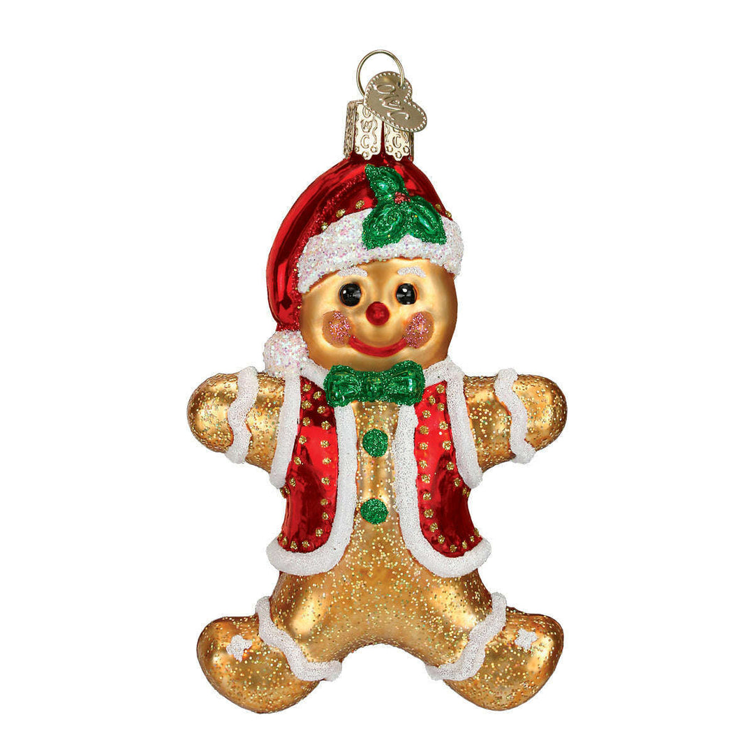 Old World Christmas Gingerbread Boy Blown Glass Ornament
