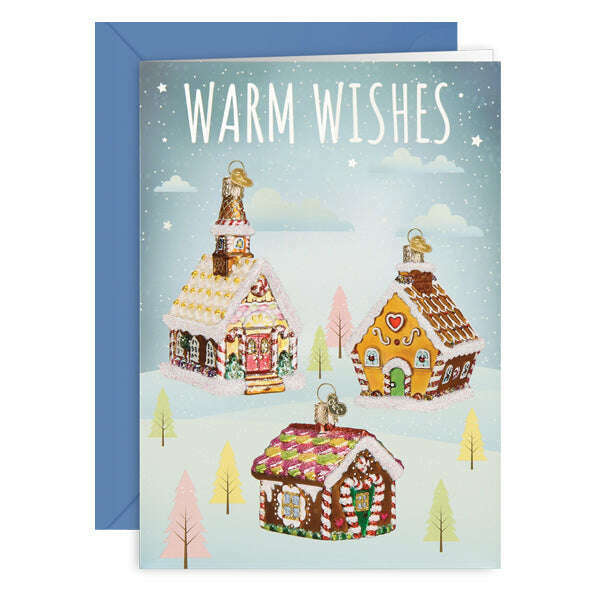 Old World Christmas Gingerbread Houses Holiday Card