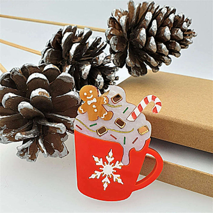 Gingerbread Latte Brooch by Cherryloco Jewellery 4