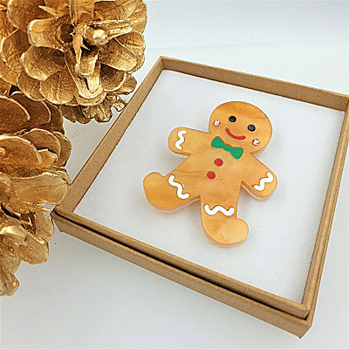 Gingerbread Man Brooch by Cherryloco Jewellery 4