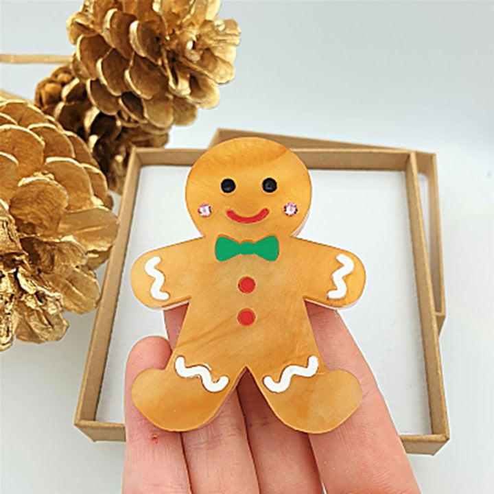 Gingerbread Man Brooch by Cherryloco Jewellery 5