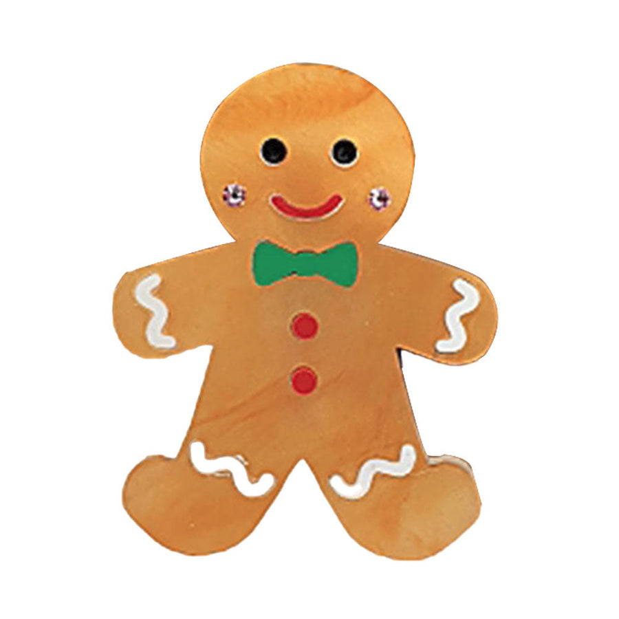 Gingerbread Man Brooch by Cherryloco Jewellery 1