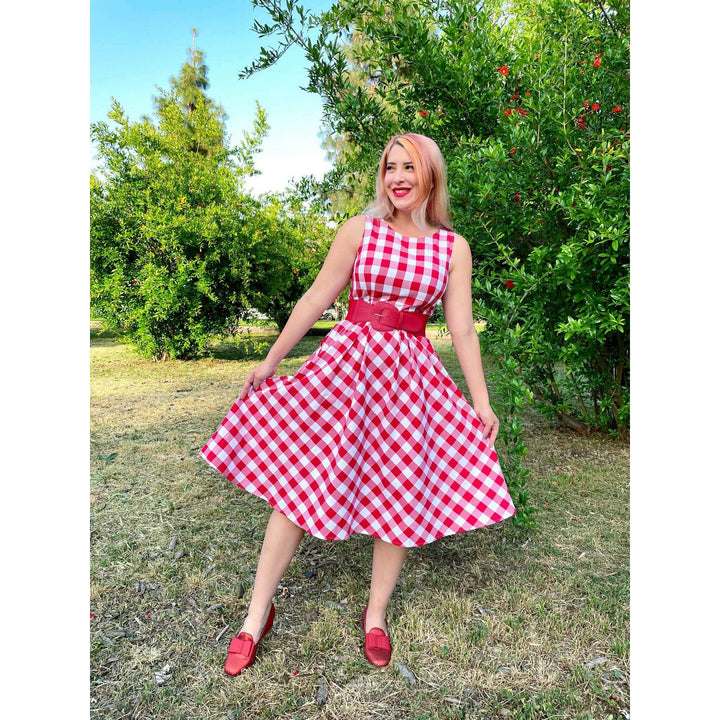 Gingham Midi Dress