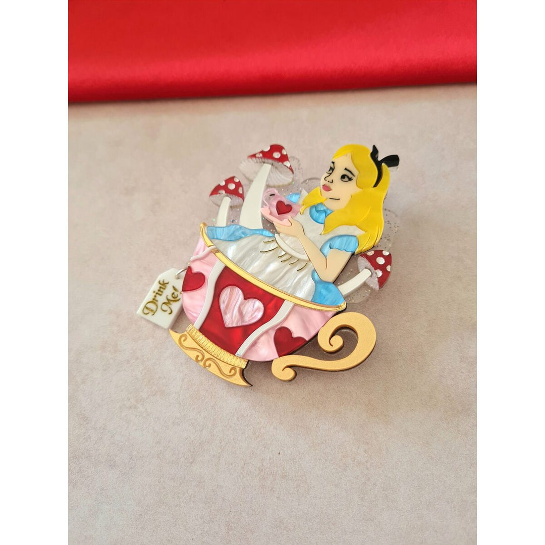 Girl in a teacup brooch or necklace 4