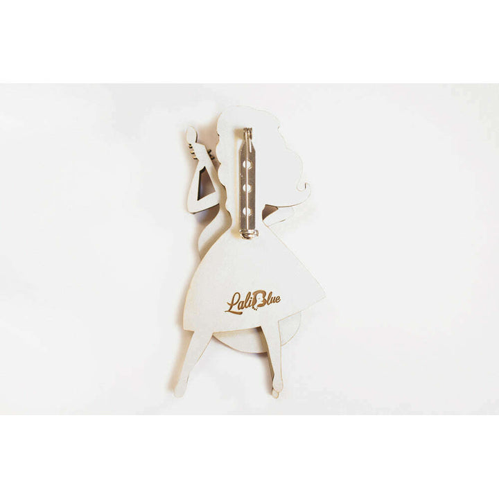Girl playing the double bass Brooch by Laliblue 3