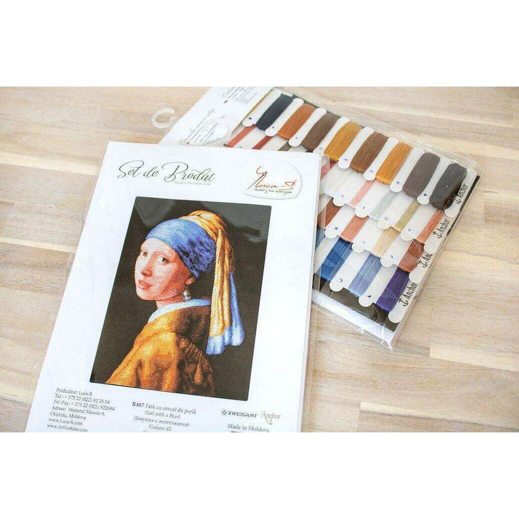 Girl with a Pearl B467L Counted Cross-Stitch Kit