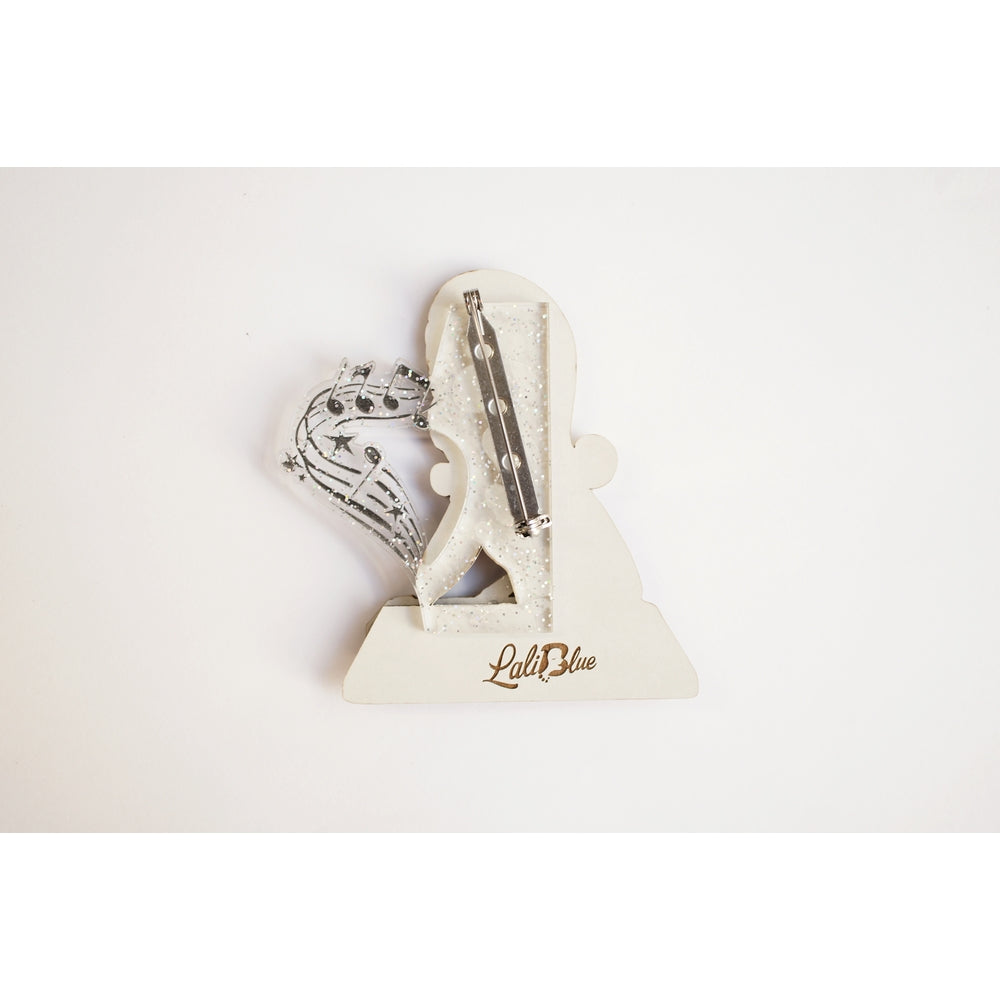 Girl with A Record Player Brooch by Laliblue 5