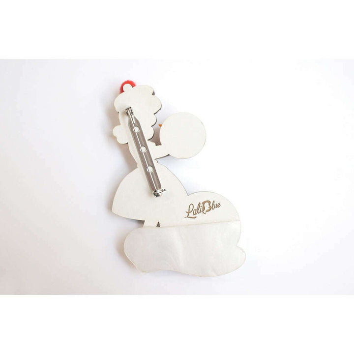 Girl with A Snowman Brooch by Laliblue – view 6