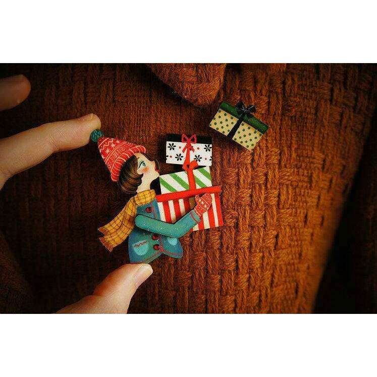 Girl with Gifts Brooch by Laliblue - Quirks!