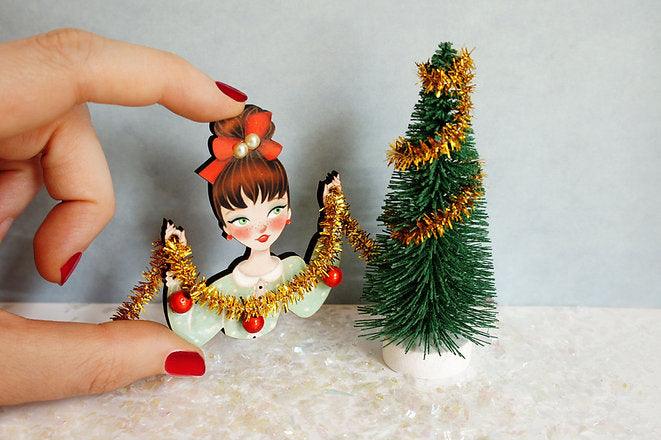 Girl With Tinsel Brooch by LaliBlue - Quirks!