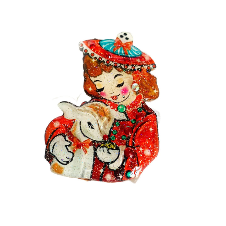 girl and deer brooch rosie rose parker