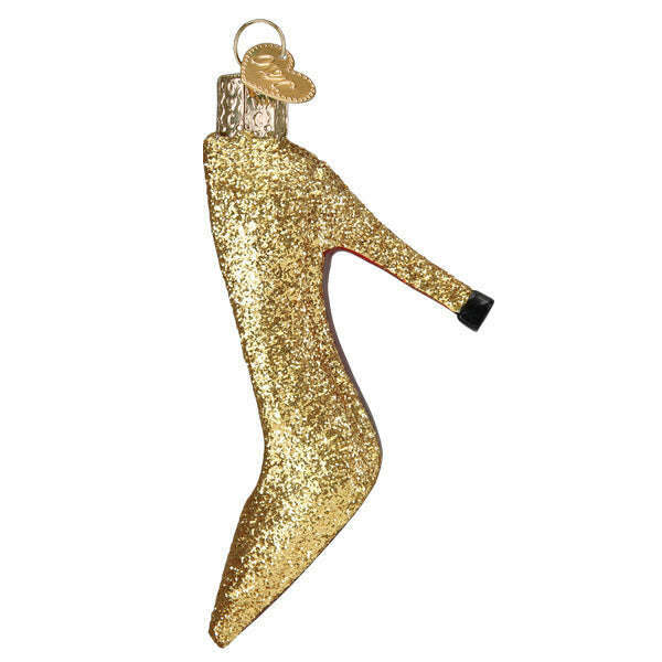 Old World Christmas Glam Heel Blown Glass Ornament