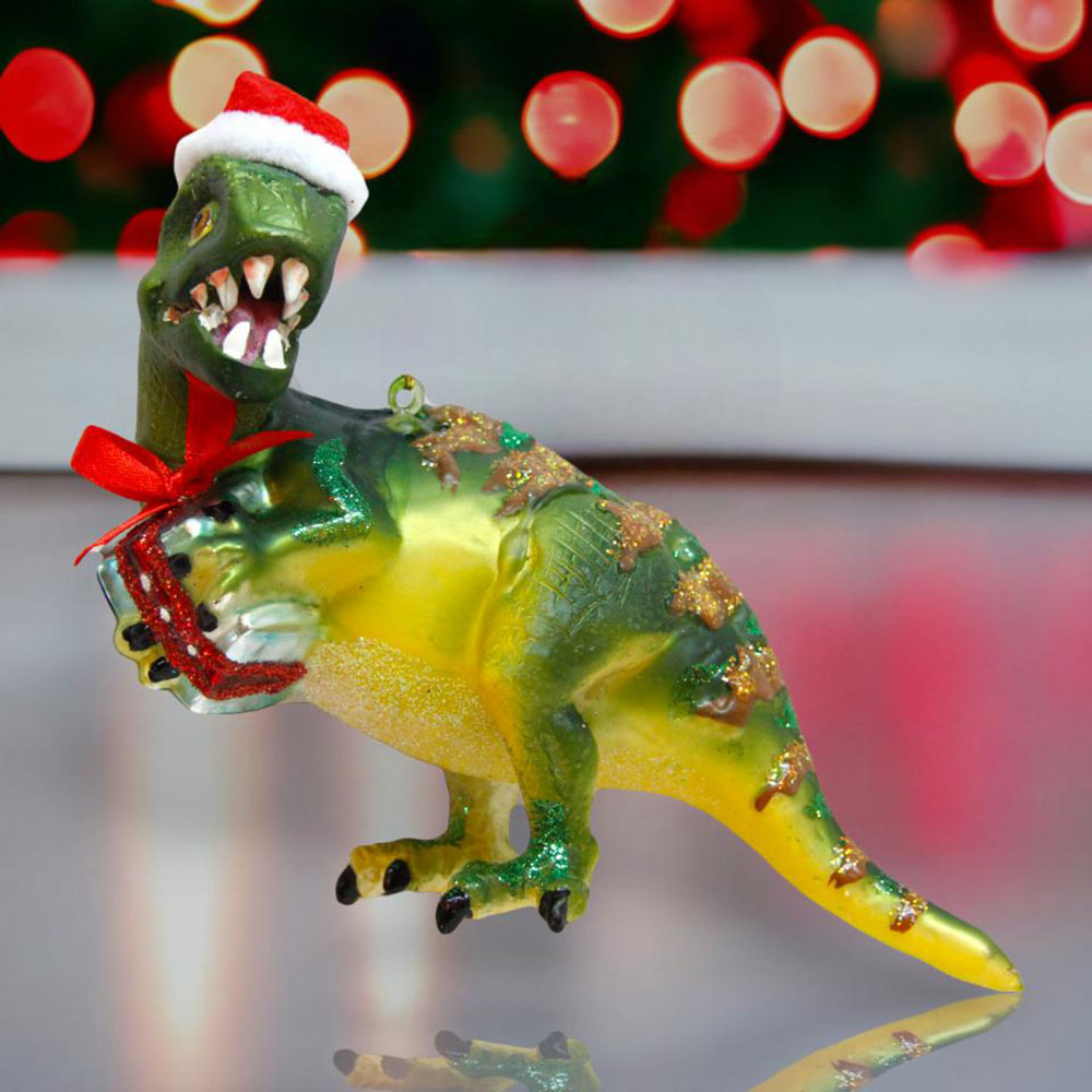 Glass Dinosaur Ornament - 79-80520 by December Diamonds 