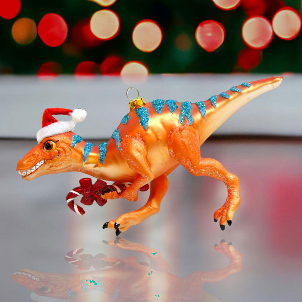 Glass Dinosaur Ornament - 79-80628 by December Diamonds 