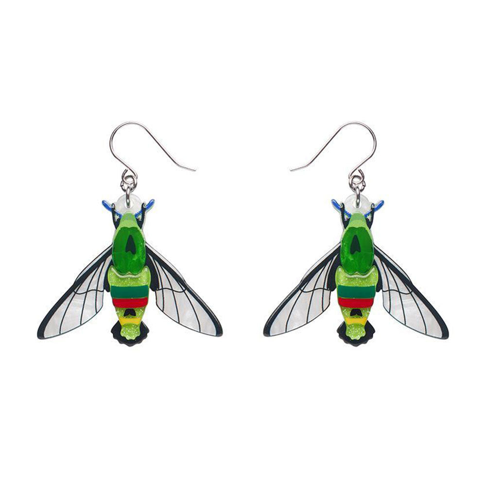 Glimmer the Hawk Moth Drop Earrings by Erstwilder image