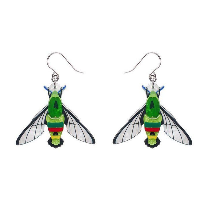 Glimmer the Hawk Moth Drop Earrings by Erstwilder image