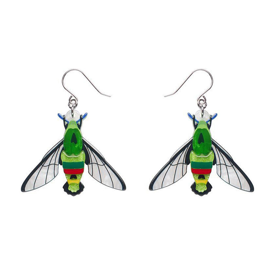 Glimmer the Hawk Moth Drop Earrings by Erstwilder image