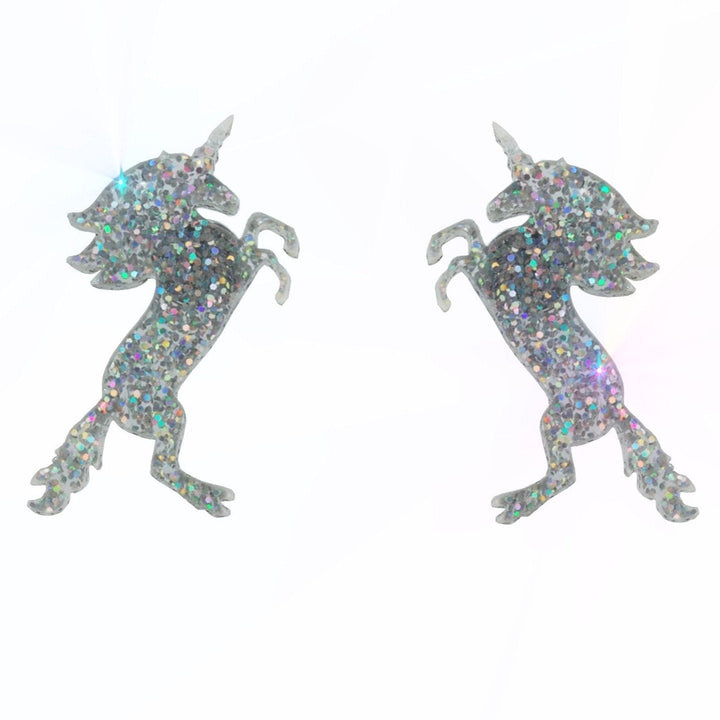 LAST CHANCE! Unicorn Earrings in Glitter Hologram