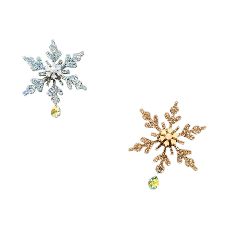 Glitter Snowflake Pin by Cherryloco Jewellery 1