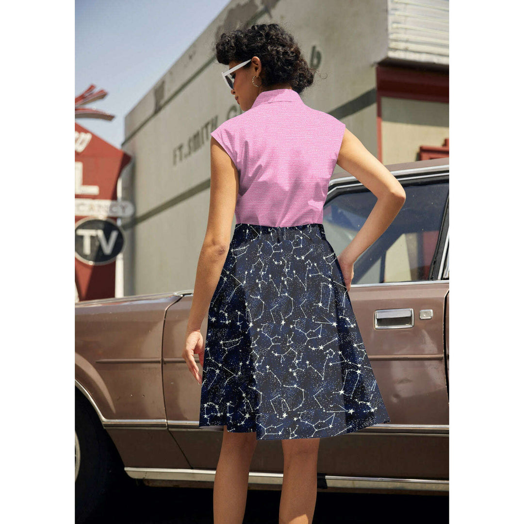 Glow in the Dark Constellations A-line Skirt