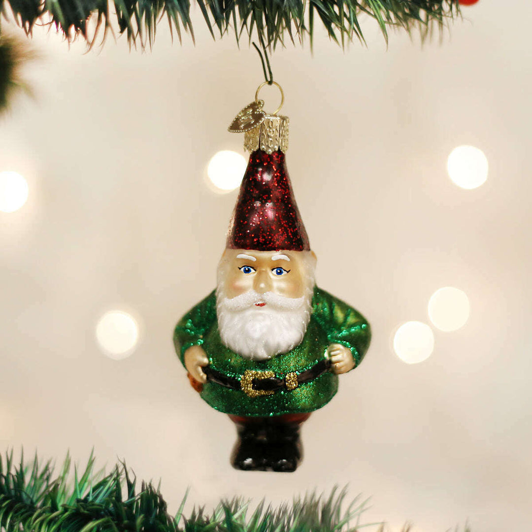 Old World Christmas Gnome Blown Glass Ornament