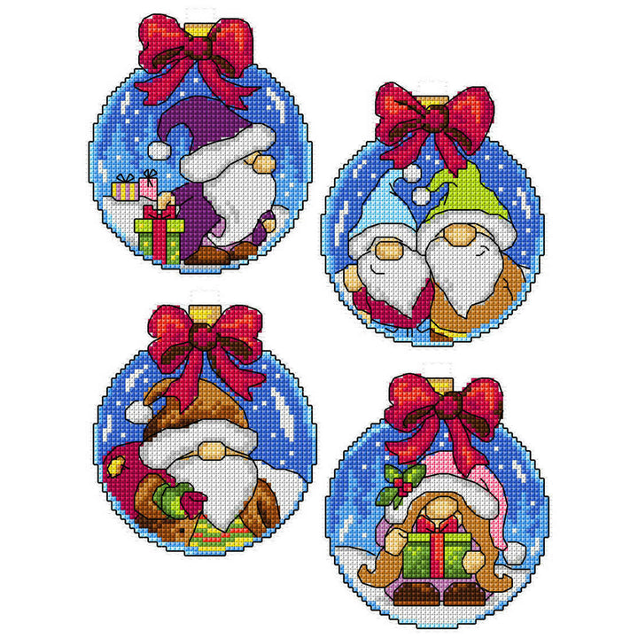 Gnomes in a Bauble 205CS Counted Cross-Stitch Kit