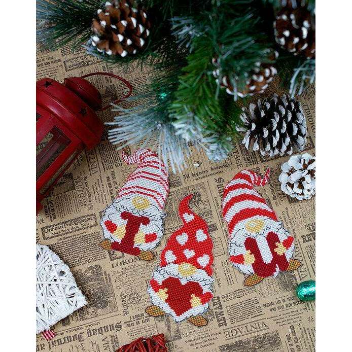 Gnomes of Valentine's Day JK031L Counted Cross-Stitch Kit